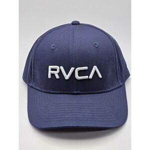NWT RVCA Hookie‎ Twill Snapback Hat Cap Skateboarding Surfing Street Wear Blue